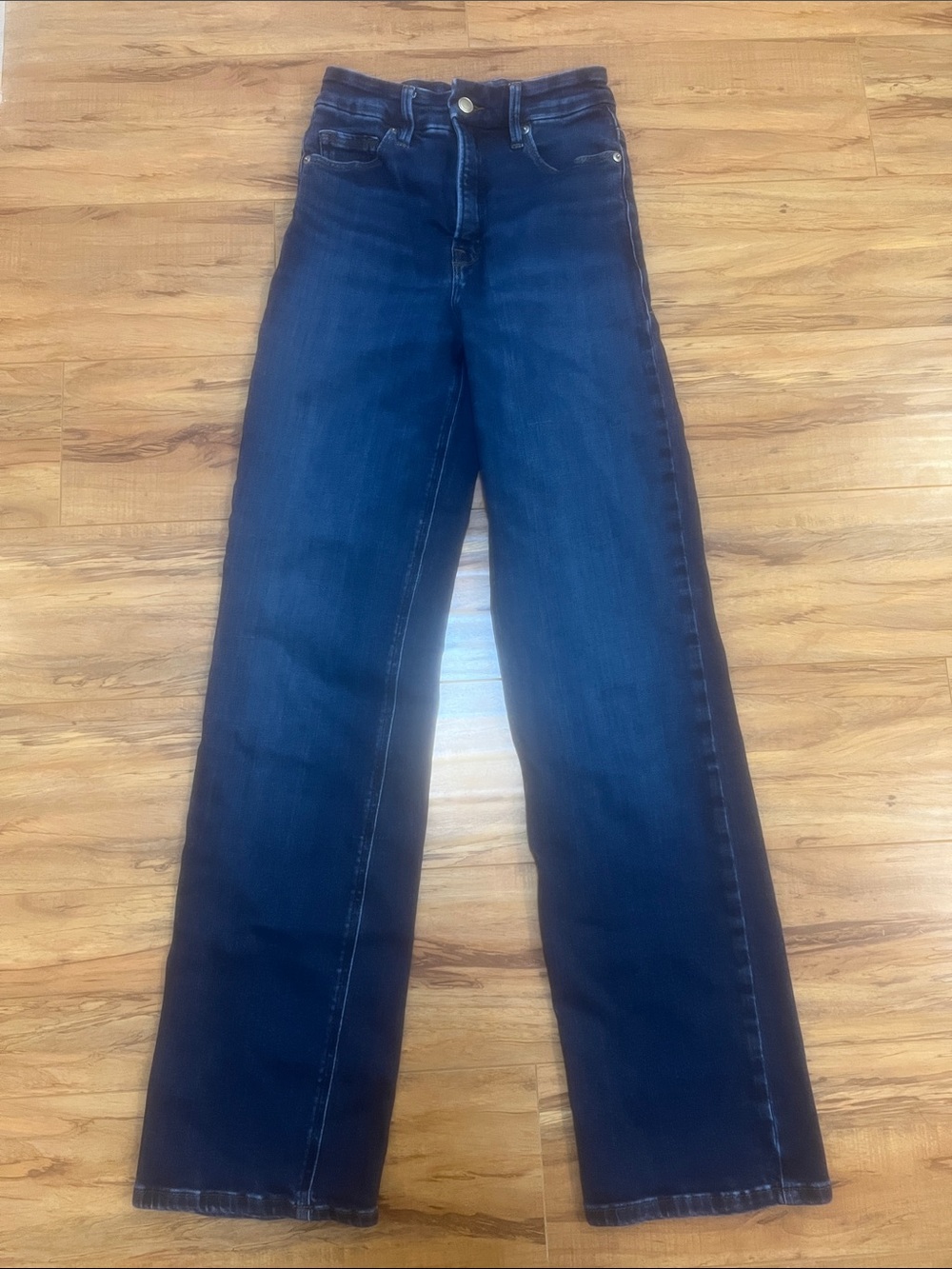 Good American High-Rise Straight Leg Jeans